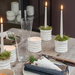 - RIBBON fyrfadsstage - Off-white - 2-pak*Mette Ditmer Online