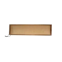 - Bakke i træ - Beige læder - 15 x 60 cm.^MILLE W NORDISK DESIGN Online
