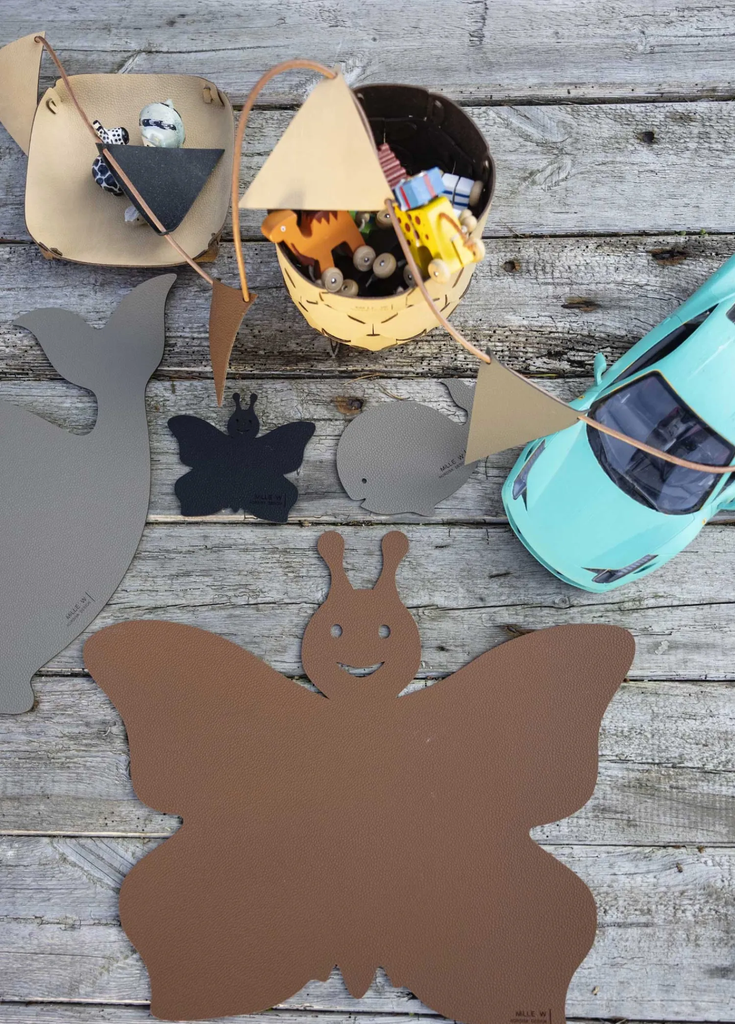 - Børne Dækkeserviet - Sommerfugl - Beige*MILLE W NORDISK DESIGN Discount