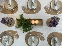 - Drop Dækkeserviet - Grå^MILLE W NORDISK DESIGN