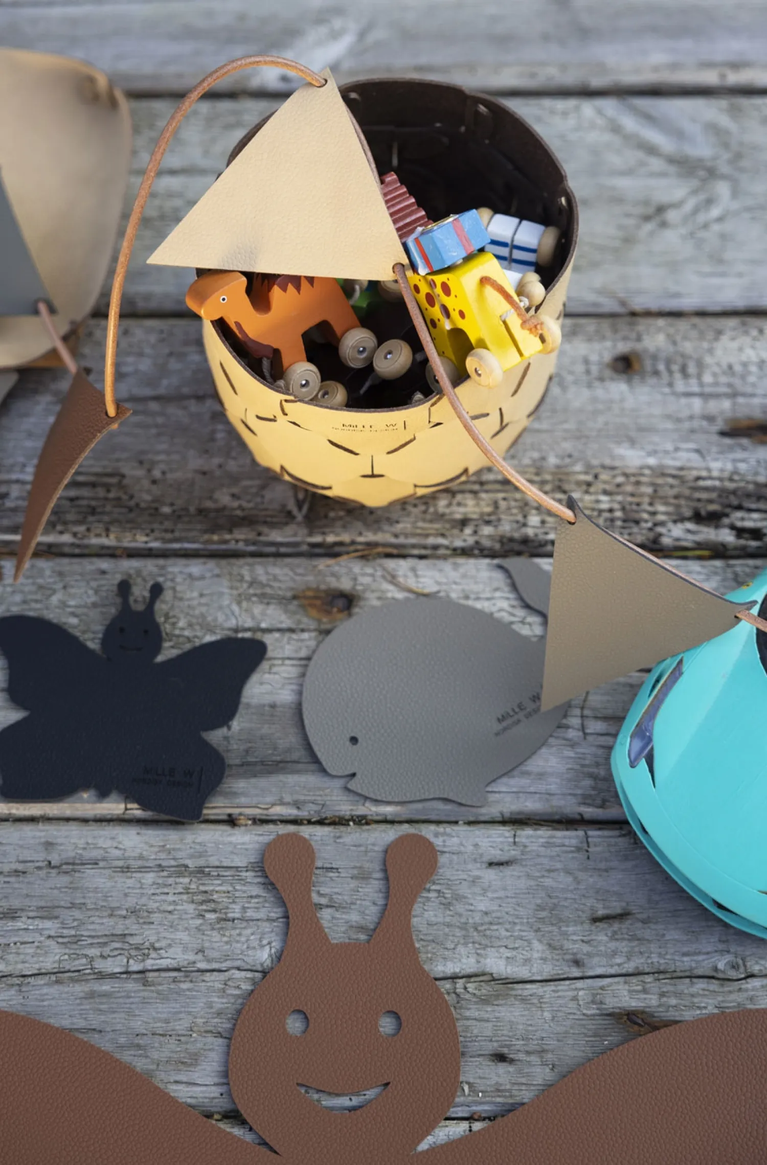 - Glasbrik/Coaster - Hval - Grå*MILLE W NORDISK DESIGN New