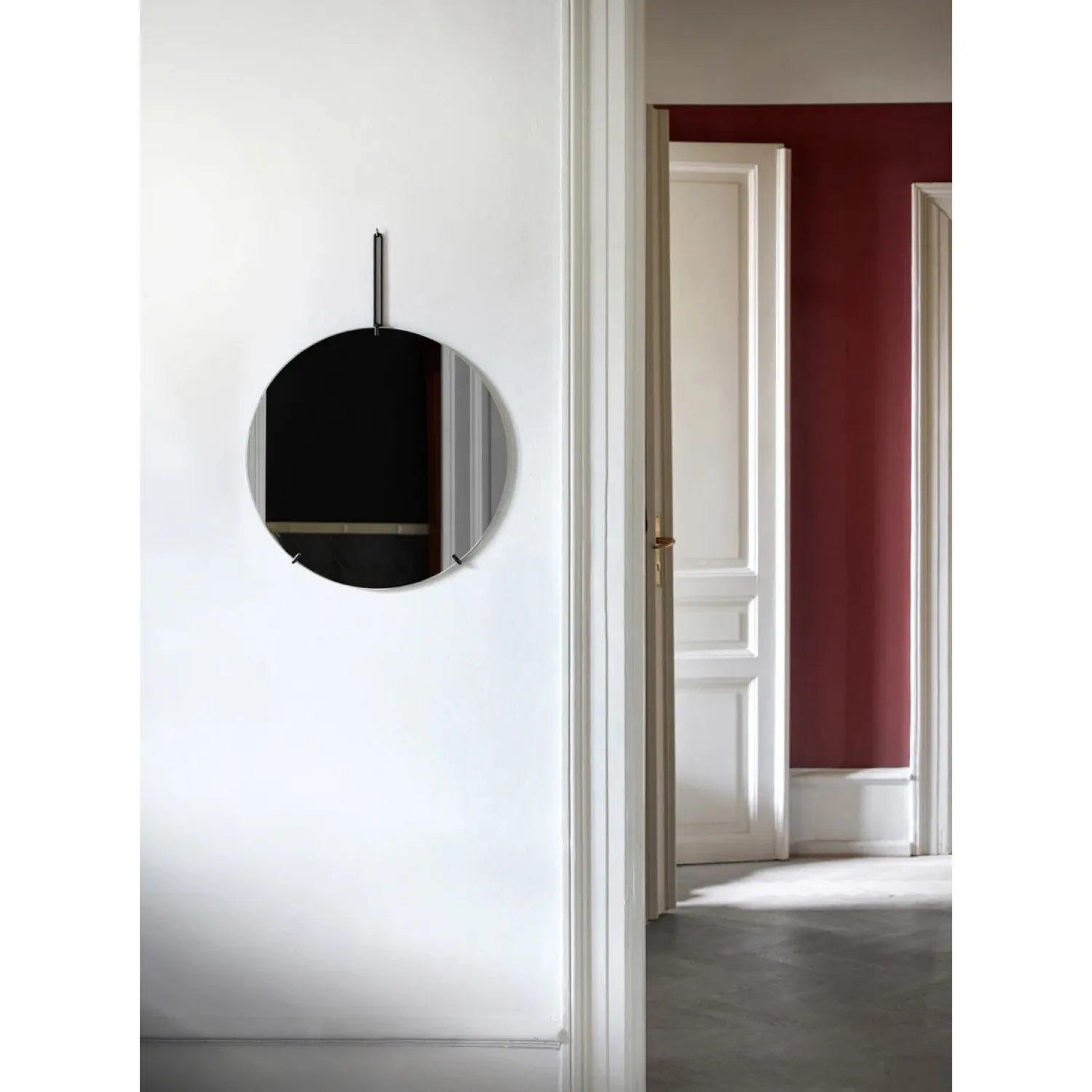 - Væg spejl - 50 cm, sort - Wall Mirror Ø50 cm - Black*MOEBE Best