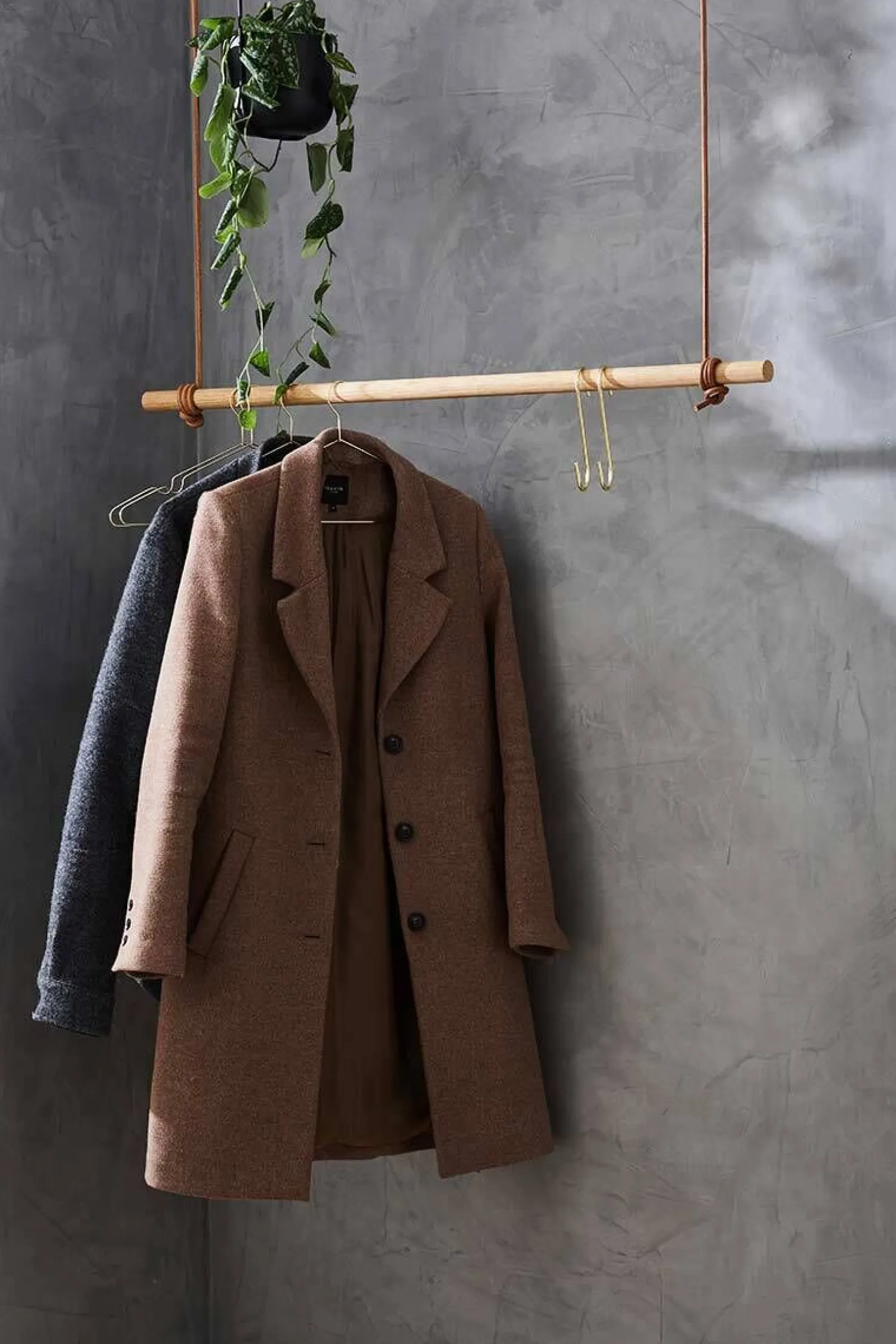 - OAK Bøjlestang Med Læder - 100 cm*Moudhome Best