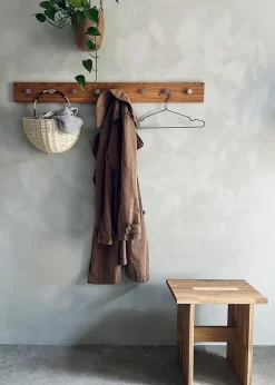 - OAK Knagerække Egetræ Med Stål Knager - 100 cm*Moudhome Discount