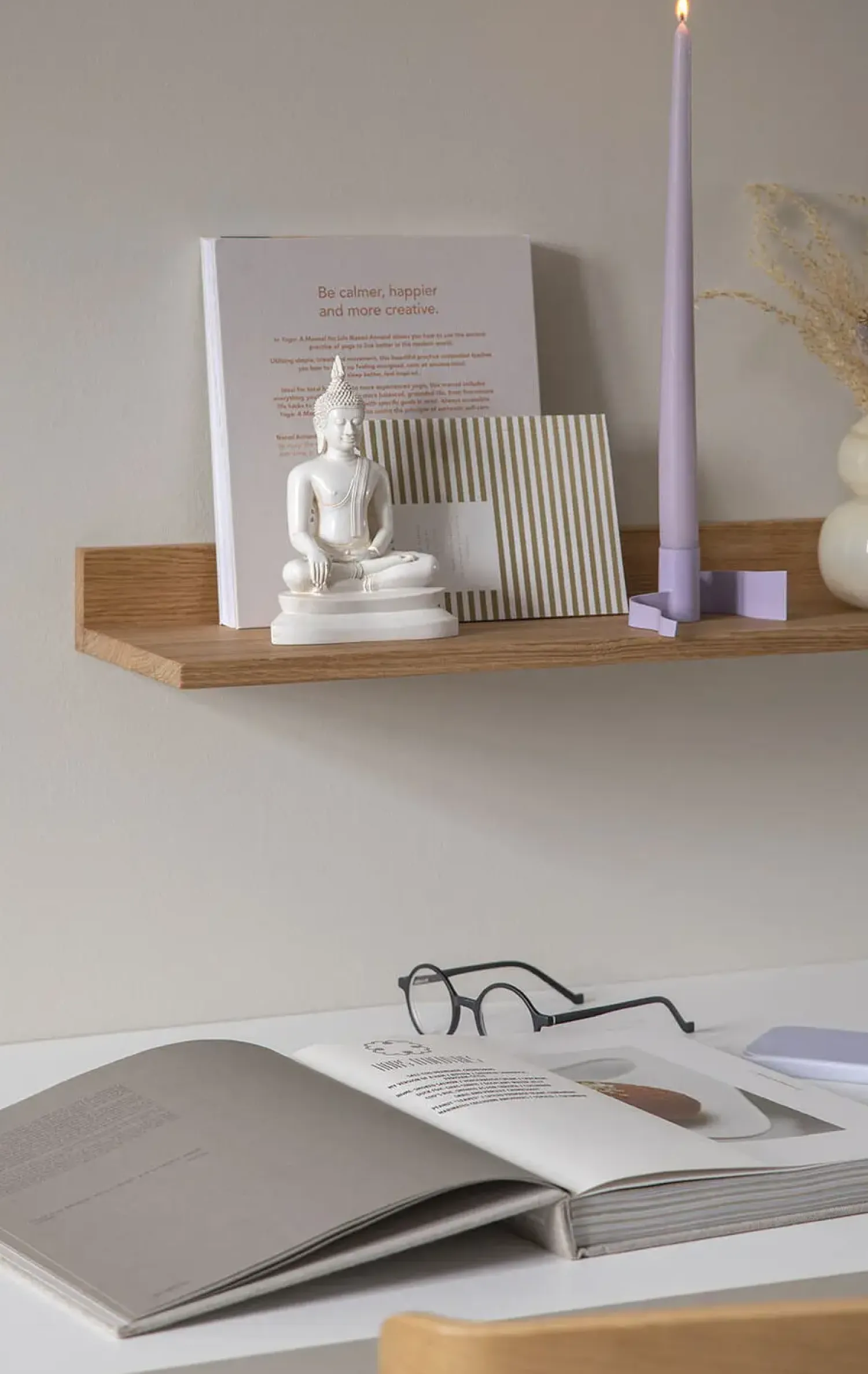 - OAK væghylde i egetræ - 90 cm*Moudhome Hot