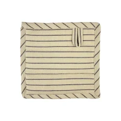 - PURE grydelapper - sand/mørk brune striber*Moudhome Hot