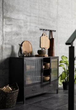 - Dallas Vitrine skab - Sort*Muubs Clearance