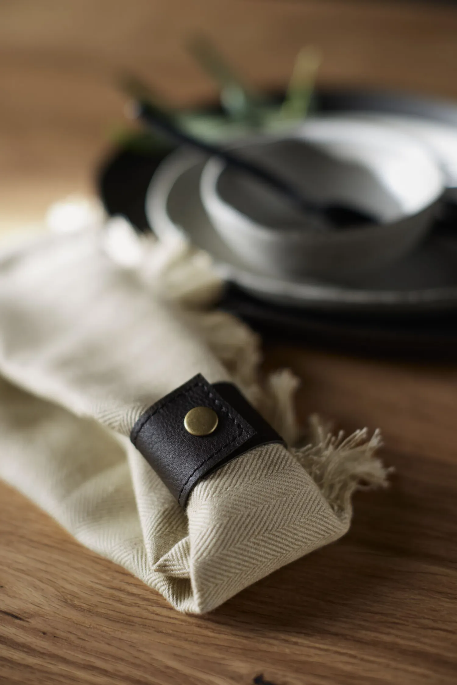 - Camou Servietring - Sort*Muubs Outlet