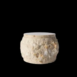 - Krukke m. låg Batu - Creme - Rustik Marmor^Muubs New