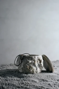 - Krukke m. låg Batu - Creme - Rustik Marmor^Muubs New