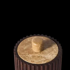 - Krukke m. låg Yami - Brun - Ask/Marmor^Muubs Outlet