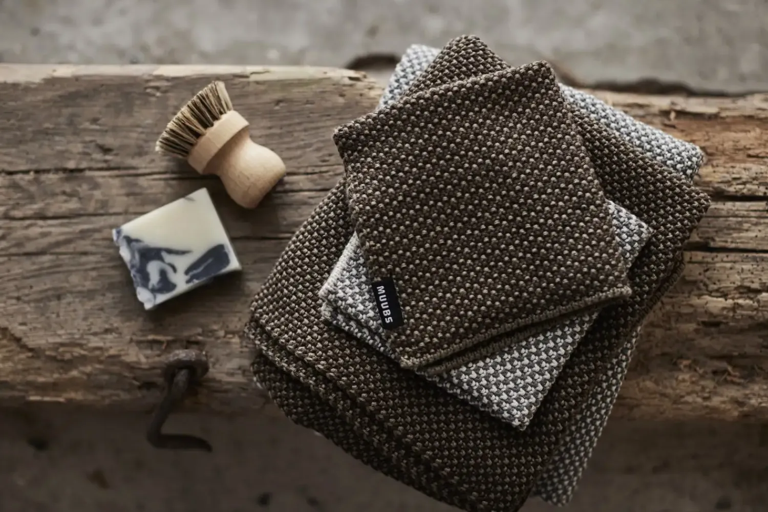 - Sentaku Køkkenhåndklæde - Sort/Brun*Muubs Sale