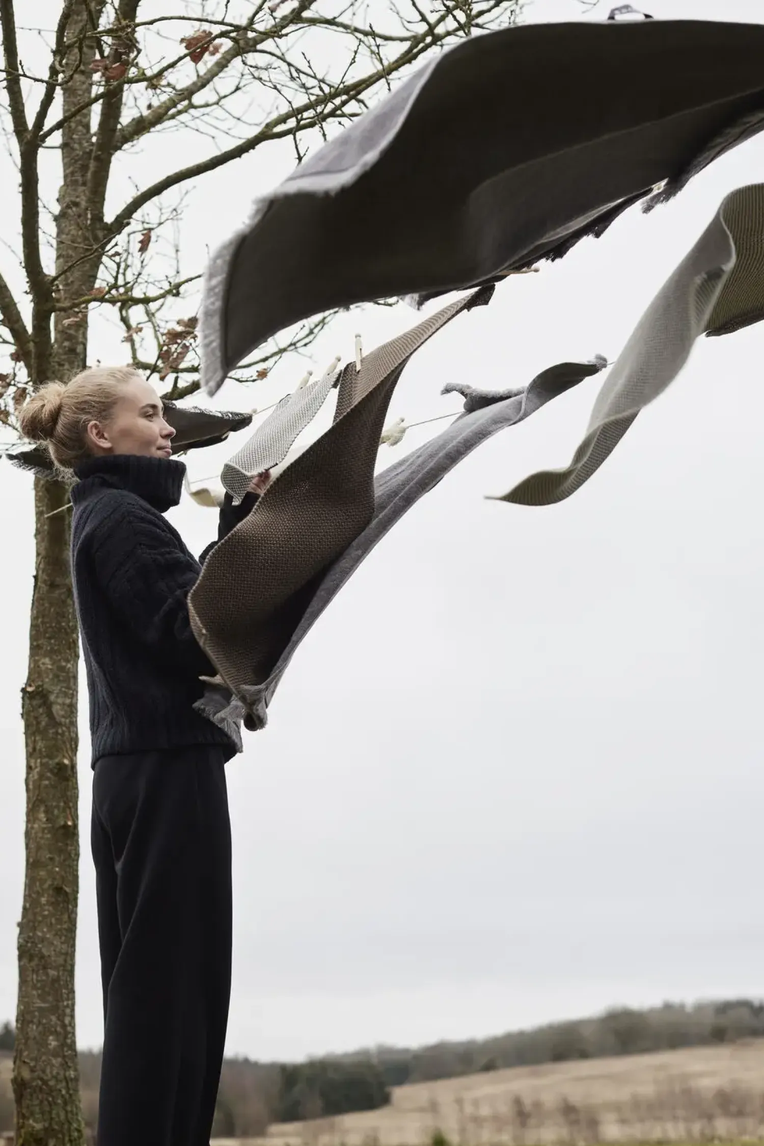 - Sentaku Køkkenhåndklæde - Sort/Brun*Muubs Sale