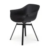 - Spisebordsstol - Swiwel - Sorte ben og sort sæde*Muubs Best