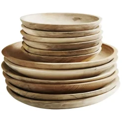 - Tallerken Ø 26 cm i Recycled teakwood^Muubs Discount