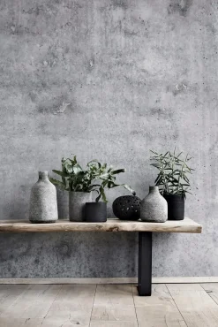 - Vase - Stain - Large - Grå/Brun*Muubs