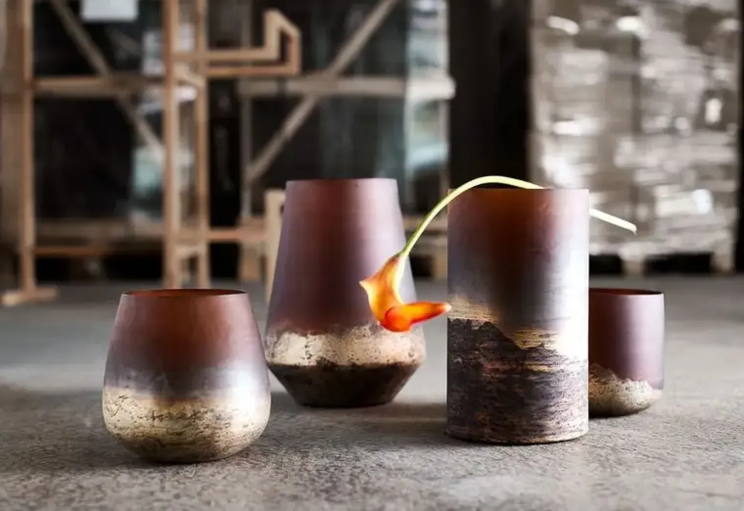 Muubs - Vase Lana 26 - Brown/Gold* Hot