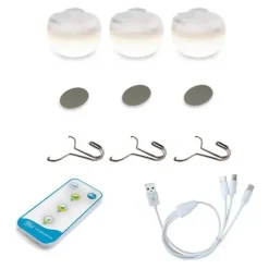 - Hygge udelys - Cherry mini - bærbar genopladelig pærer - 3 stk.*New Garden Online