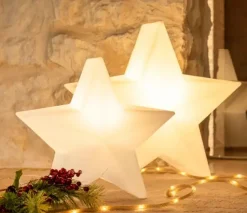 - Julestjerne med lys - Christmas Star Nova 45 Solar - 46x43 cm*New Garden Outlet