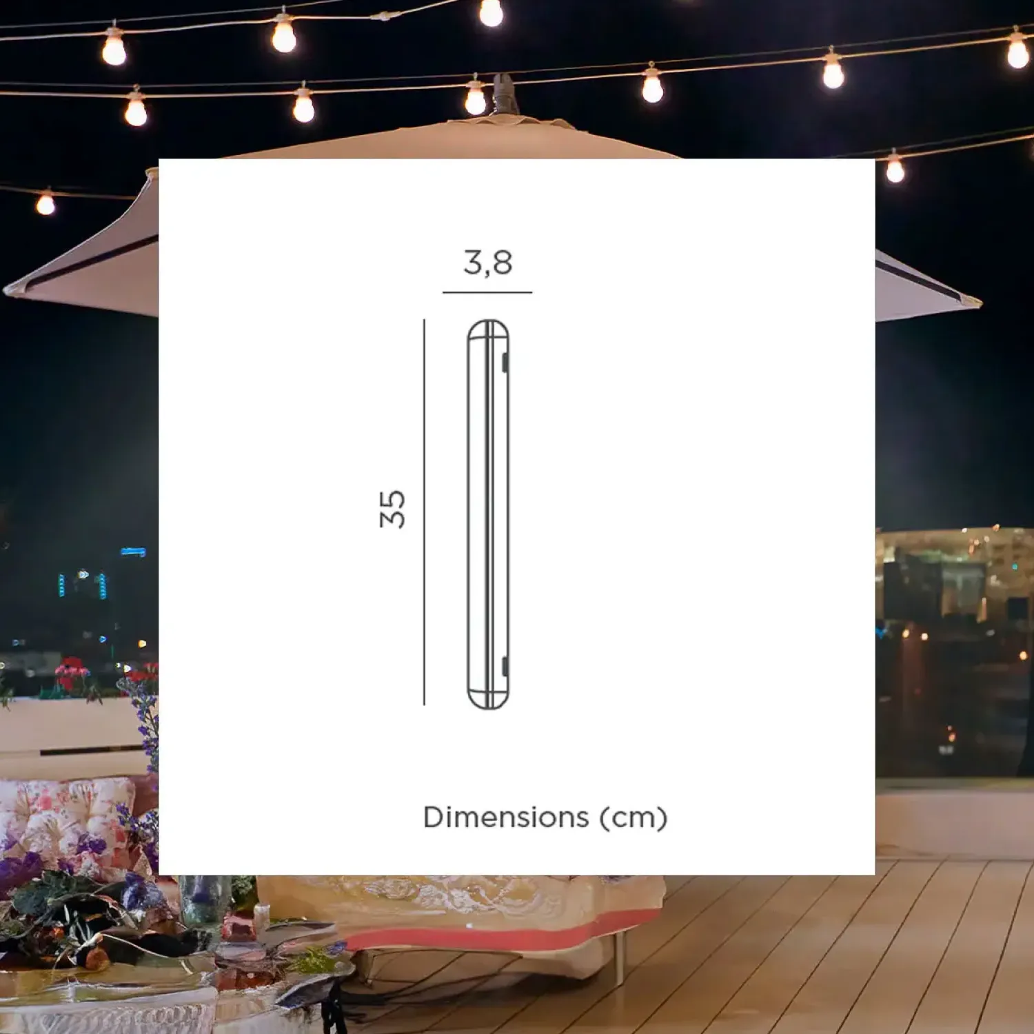 - Lampe til parasol - Genopladelig - Banana^New Garden Sale