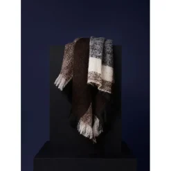 New Works - plaid i mohair wool - dark brown^Roomstore Discount