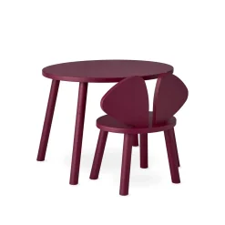- Børnebord Mouse table - Burgundy bordeaux rød / lilla^Nofred Outlet