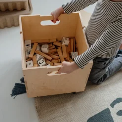 - Opbevaringskasse i træ, Kids CUBE Storage - wood*Nofred Best