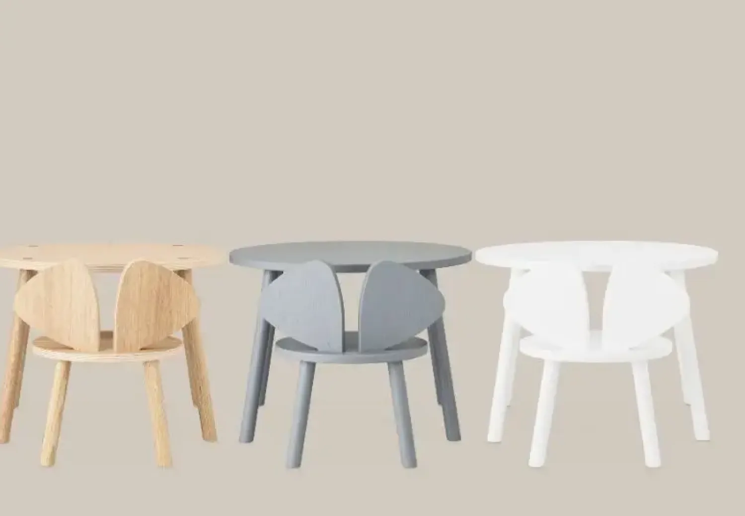 børnebord i Eg - Mouse table^Nofred Hot