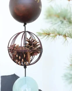 - Glaskugle til snoren - ice blue - Ø 10 cm^Nordic By Hand Hot