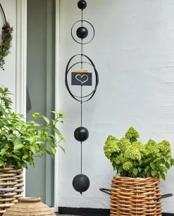 - Sort Metal ring til snoren - diameter 40 cm^Nordic By Hand