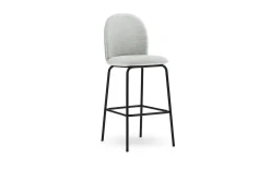 - Ace Bar Chair 75 cm Upholstery Black Steel^Normann Copenhagen