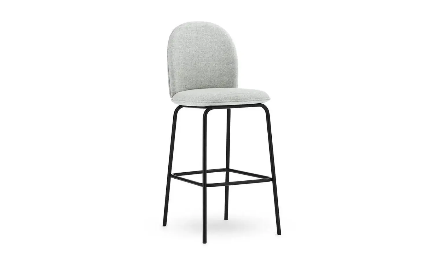 - Ace Bar Chair 75 cm Upholstery Black Steel^Normann Copenhagen