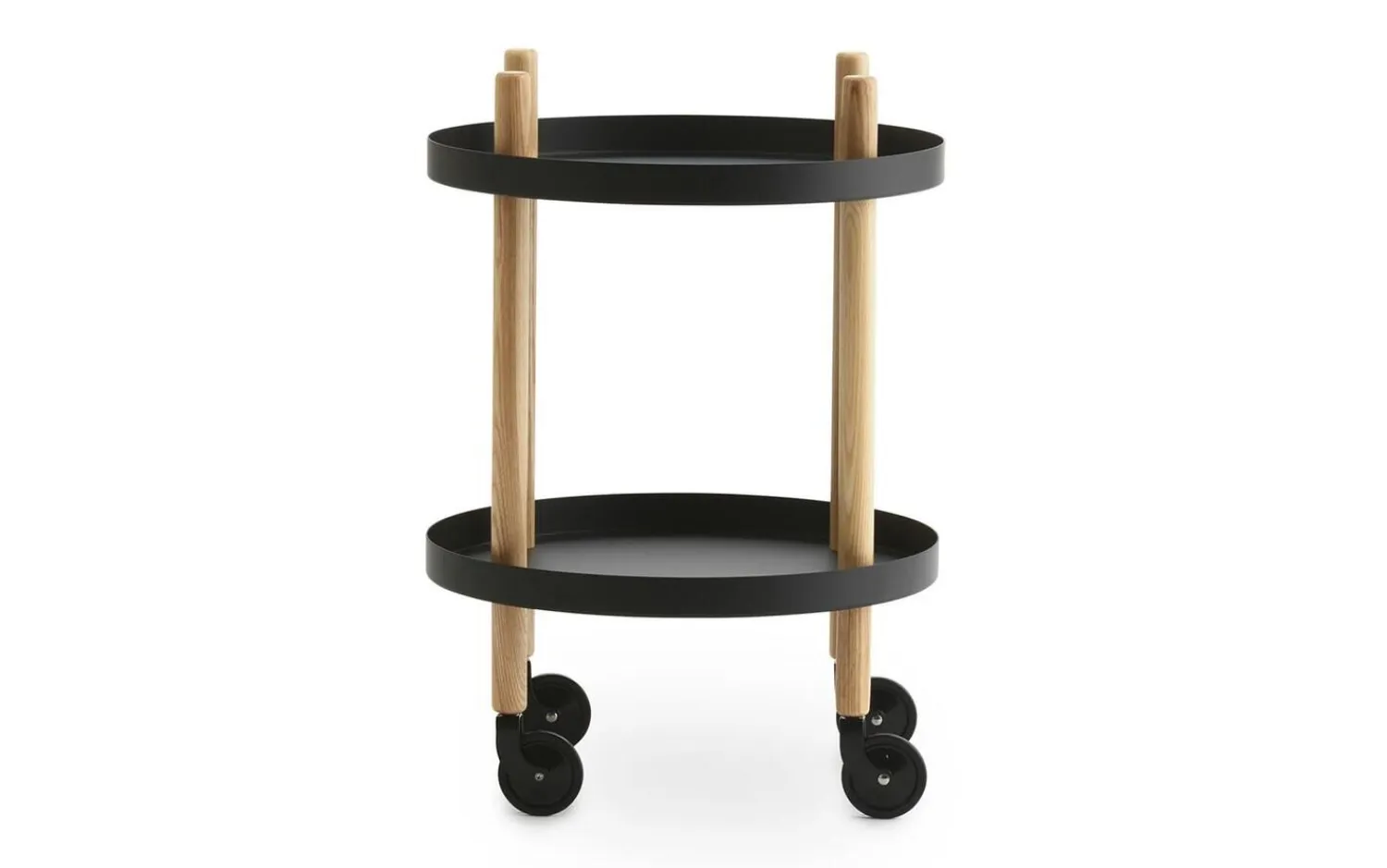 - Block Table Ø45 cm - Sort med ben i Eg^Normann Copenhagen Outlet