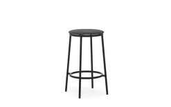 - Circa Barstool 65 cm Uph. Black Steel^Normann Copenhagen