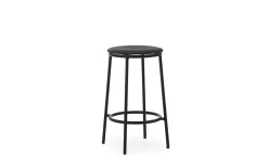 - Circa Barstool 65 cm Uph. Black Steel^Normann Copenhagen