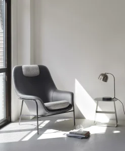 - Drape Lounge Chair High W. Headrest Black Steel*Normann Copenhagen Clearance