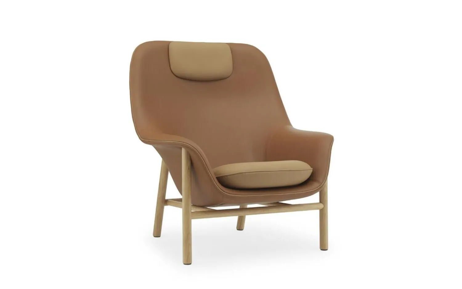 - Drape Lounge Chair High W. Headrest Oak*Normann Copenhagen