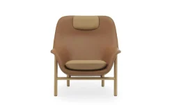 - Drape Lounge Chair High W. Headrest Oak*Normann Copenhagen