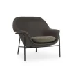 - Drape Lounge Chair Low Black Steel^Normann Copenhagen