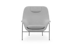 - Drape Lounge Chair High W. Headrest Grey Steel^Normann Copenhagen Discount