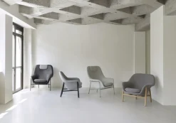 - Drape Lounge Chair High W. Headrest Grey Steel^Normann Copenhagen Discount