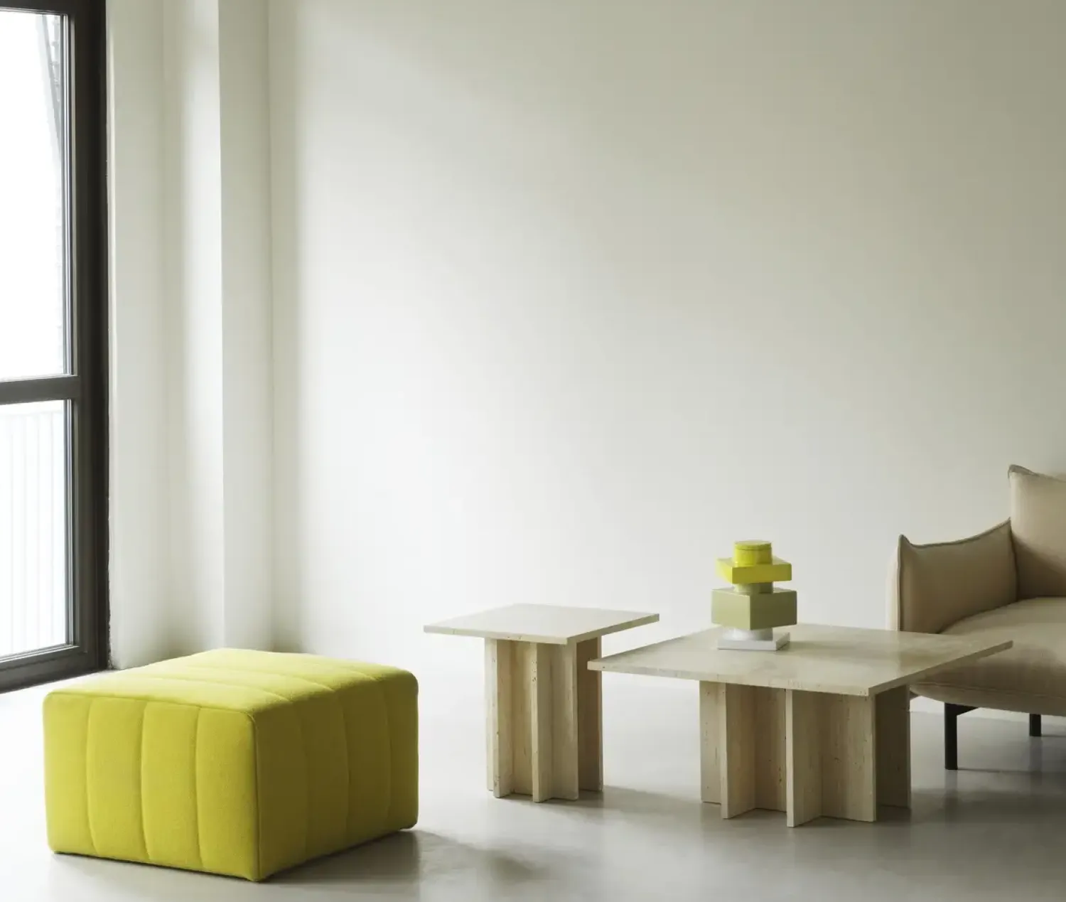 - Edge Coffee Table Small - Travertine*Normann Copenhagen Discount