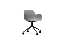 - Form Armchair Swivel 4W Black Alu^Normann Copenhagen Outlet