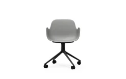 - Form Armchair Swivel 4W Black Alu^Normann Copenhagen Outlet