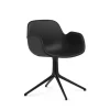 - Form Armchair Swivel 4L Full Uph. Black Alu^Normann Copenhagen Outlet