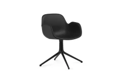 - Form Armchair Swivel 4L Full Uph. Black Alu^Normann Copenhagen Outlet
