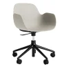 - Form Armstol Swivel 5W med hjul - Sort/Lys grå*Normann Copenhagen Discount