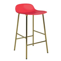 - Form Barstool 65 cm - Rød/Messing*Normann Copenhagen