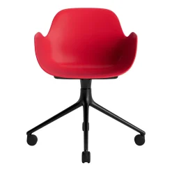- Form Armstol Swivel 5W med hjul - Sort/Rød*Normann Copenhagen Best
