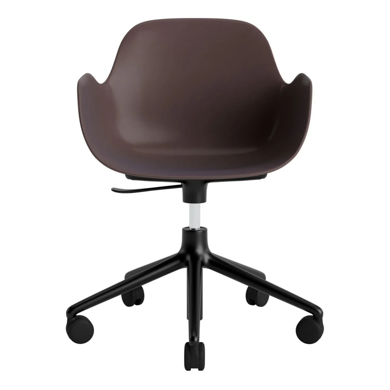 - Form Armstol Swivel 5W med hjul - Sort/Brun^Normann Copenhagen New